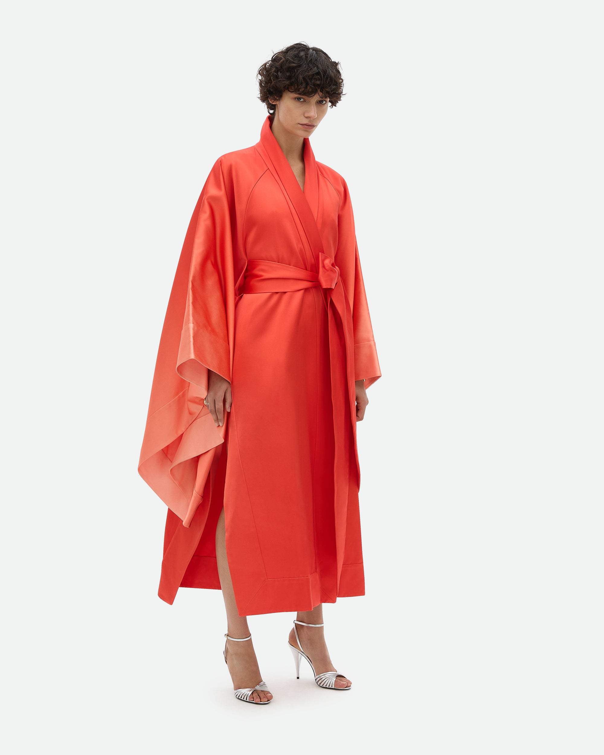 A Whole Lot of Opera Coat Dress - Cantaloupe Ombré