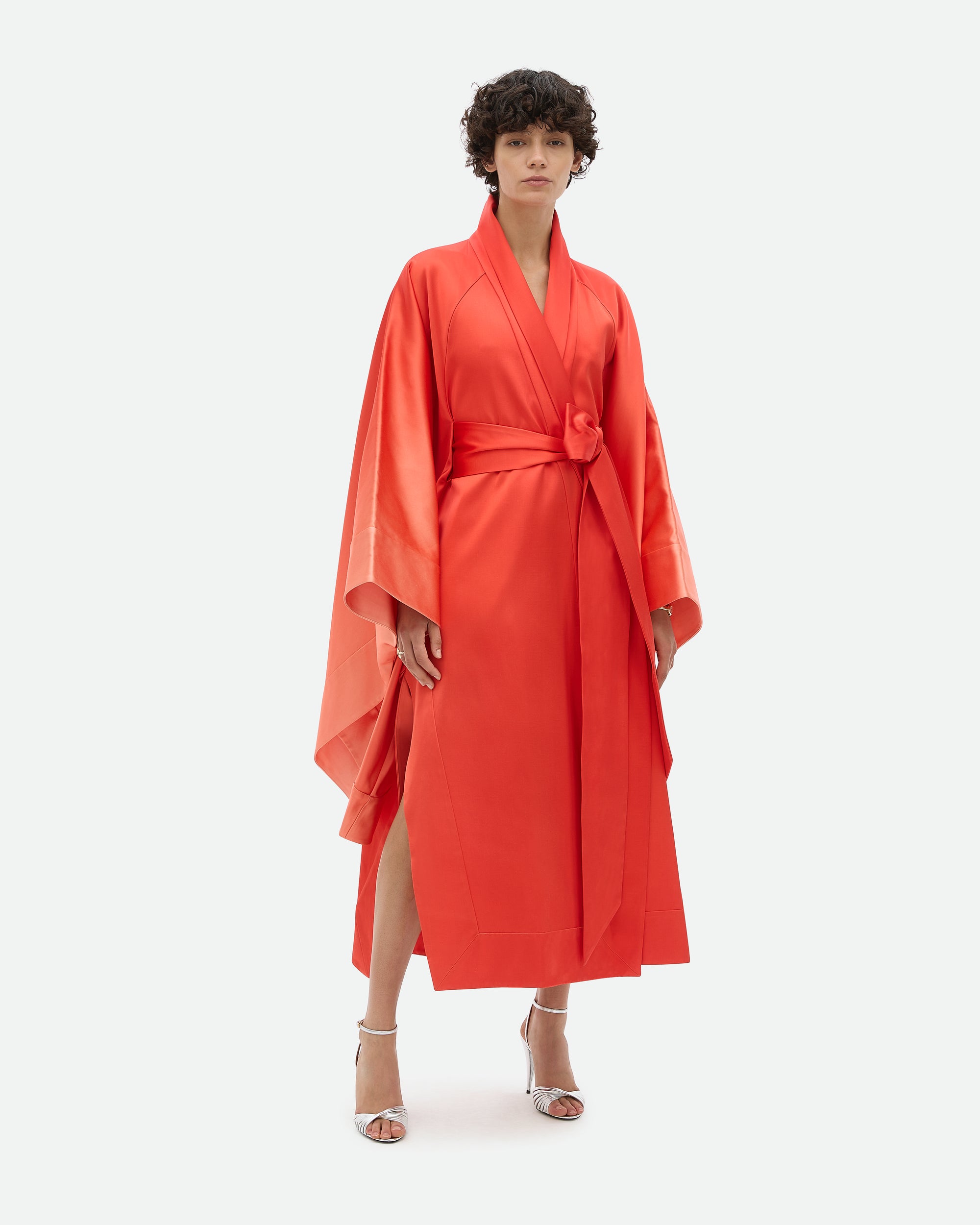 A Whole Lot of Opera Coat Dress - Cantaloupe Ombré