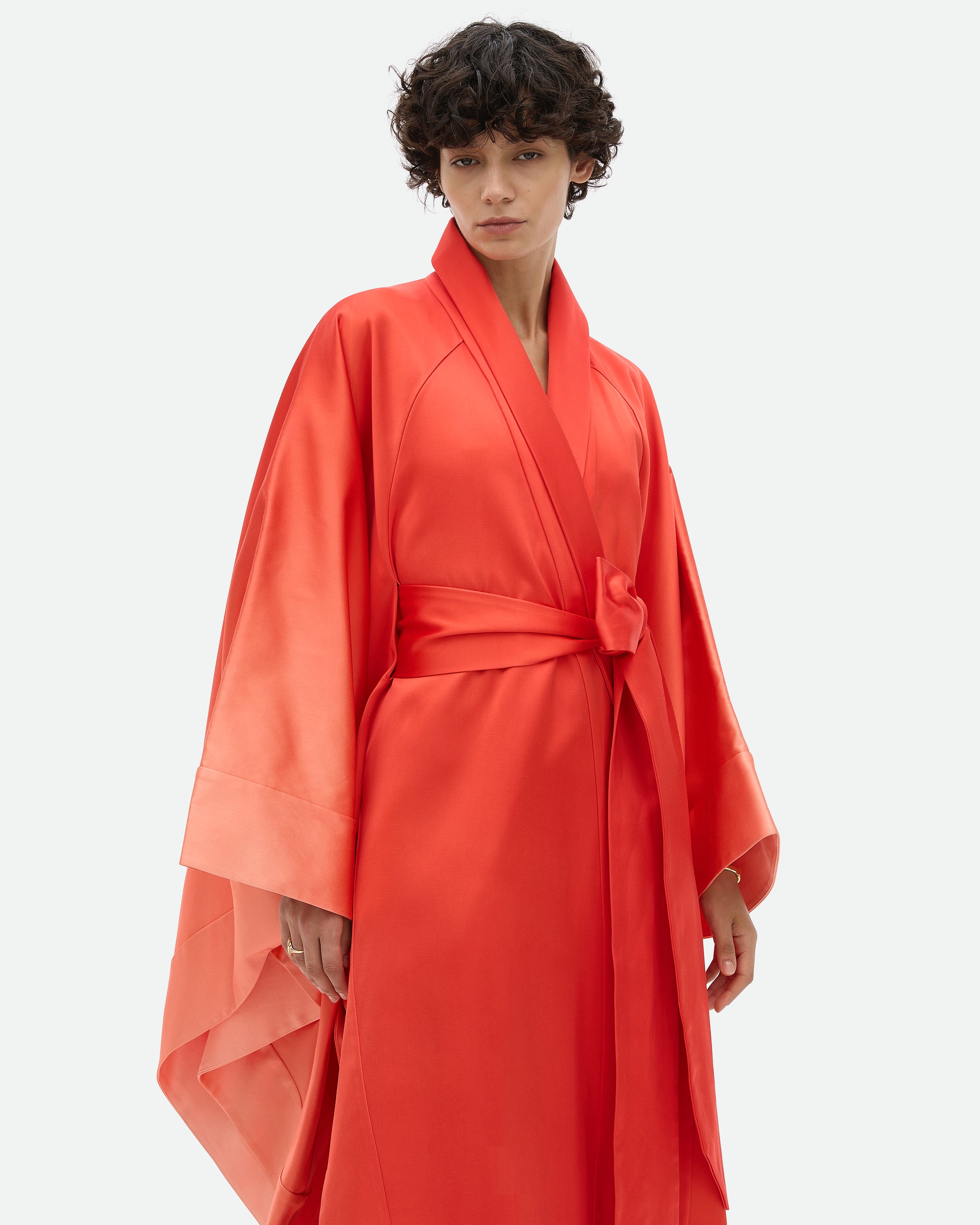 A Whole Lot of Opera Coat Dress - Cantaloupe Ombré